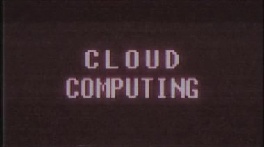 Retro video oyunu kelime metin bilgisayar tv arıza müdahale Cloud Computing gürültü ekran animasyon sorunsuz döngü yeni kalite evrensel vintage hareket dinamik animasyonlu arka plan renkli neşeli video m