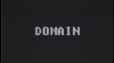 Retro videogame etki alanı word metin bilgisayar tv arıza parazit gürültü ekran animasyon sorunsuz döngü yeni kalite evrensel vintage hareket dinamik animasyonlu arka plan renkli neşeli video m