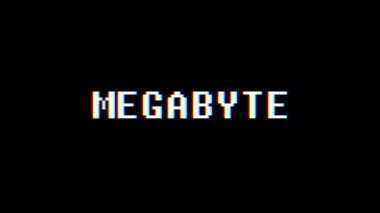 Retro videogame megabayt kelime metin bilgisayar tv arıza parazit gürültü ekran animasyon sorunsuz döngü yeni kalite evrensel vintage hareket dinamik animasyonlu arka plan renkli neşeli video m