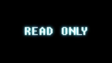 Retro videogame salt okunur kelime metin bilgisayar tv arıza parazit gürültü ekran animasyon sorunsuz döngü yeni kalite evrensel vintage hareket dinamik animasyonlu arka plan renkli neşeli video m