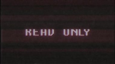 Retro videogame salt okunur kelime metin bilgisayar tv arıza parazit gürültü ekran animasyon sorunsuz döngü yeni kalite evrensel vintage hareket dinamik animasyonlu arka plan renkli neşeli video m