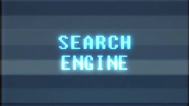 Retro video oyunu Link kelime metin bilgisayar tv arıza parazit gürültü ekran animasyon sorunsuz döngü yeni kalite evrensel vintage hareket dinamik animasyonlu arka plan renkli neşeli video m