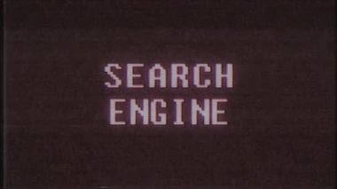 Retro video oyunu Link kelime metin bilgisayar tv arıza parazit gürültü ekran animasyon sorunsuz döngü yeni kalite evrensel vintage hareket dinamik animasyonlu arka plan renkli neşeli video m