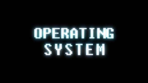 Retro videogame operativsystem word text dator tv glitch störningar buller skärm animation sömlös loop nya kvalitet universal vintage motion dynamiska animerad bakgrund färgglada joyful video m — Stockvideo