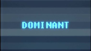 Retro videogame baskın kelime metin bilgisayar tv arıza parazit gürültü ekran animasyon sorunsuz döngü yeni kalite evrensel vintage hareket dinamik animasyonlu arka plan renkli neşeli video m