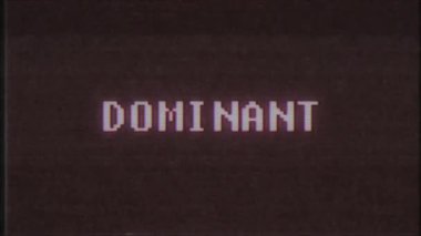 Retro videogame baskın kelime metin bilgisayar tv arıza parazit gürültü ekran animasyon sorunsuz döngü yeni kalite evrensel vintage hareket dinamik animasyonlu arka plan renkli neşeli video m