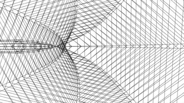 网格网蜘蛛网隧道抽象画多边形运动图形无缝环动画背景新品质复古复古风格凉爽漂亮的4k 视频镜头 — 图库视频影像