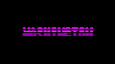 Retro videogame Washington kelime metin bilgisayar tv arıza parazit gürültü ekran animasyon sorunsuz döngü yeni kalite evrensel vintage hareket dinamik animasyonlu arka plan renkli neşeli video m