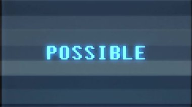 Retro videogame olası sözcük metin bilgisayar tv arıza parazit gürültü ekran animasyon sorunsuz döngü yeni kalite evrensel vintage hareket dinamik animasyonlu arka plan renkli neşeli video m