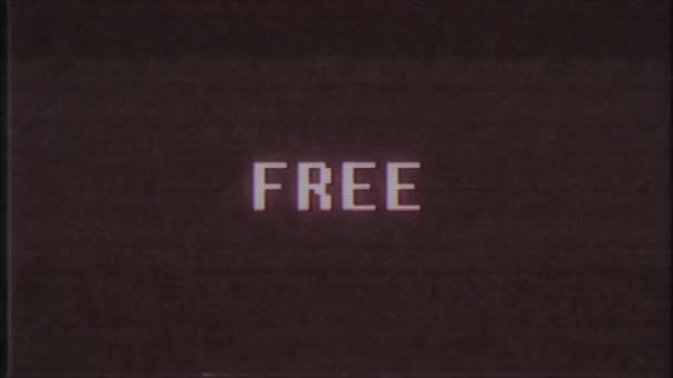 rétro jeu vidéo GRATUIT mot texte ordinateur tv glitch interférence bruit écran animation boucle transparente Nouvelle qualité universelle vintage mouvement dynamique animé fond coloré joyeux vidéo m 