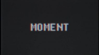 Retro videogame an kelime metin bilgisayar tv arıza parazit gürültü ekran animasyon sorunsuz döngü yeni kalite evrensel vintage hareket dinamik animasyonlu arka plan renkli neşeli video m