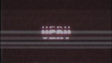 Retro video oyunu çok kelime metin bilgisayar tv arıza parazit gürültü ekran animasyon sorunsuz döngü yeni kalite evrensel vintage hareket dinamik animasyonlu arka plan renkli neşeli video m