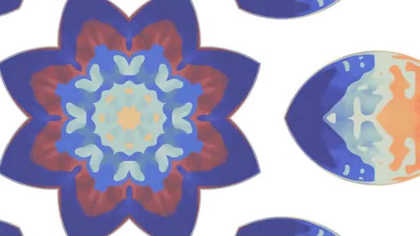 Decoratieve Geometrische Kaleidoscoop Sterren Bewegend Patroon Animatie Nieuwe Kwaliteit Universele — Stockvideo