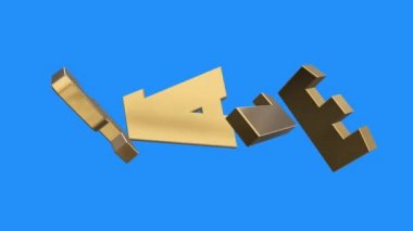 mavi ekran arka planda - yeni kalite benzersiz mali iş mektupları parçaları spin animasyon toplama altın satış word dinamik motivasyon hareket metni glamour video görüntüleri animasyonlu