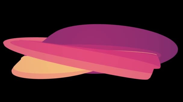 Miękkie kolory płasko 3d zakrzywione candy Płynna pętla abstrakcyjny kształt animacji tła nowe jakości uniwersalny ruchu dynamiczne animowane kolorowe radosny materiału wideo — Wideo stockowe