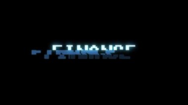 Retro videogame finans kelime metin bilgisayar tv arıza parazit gürültü ekran animasyon sorunsuz döngü yeni kalite evrensel vintage hareket dinamik animasyonlu arka plan renkli neşeli video m