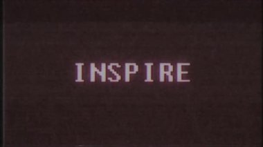 Retro video oyunu esin kelime metin bilgisayar tv arıza parazit gürültü ekran animasyon sorunsuz döngü yeni kalite evrensel vintage hareket dinamik animasyonlu arka plan renkli neşeli video m