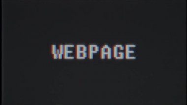 Retro video oyunu Web sayfası word metin bilgisayar tv arıza parazit gürültü ekran animasyon sorunsuz döngü yeni kalite evrensel vintage hareket dinamik animasyonlu arka plan renkli neşeli video m