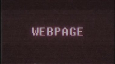 Retro video oyunu Web sayfası word metin bilgisayar tv arıza parazit gürültü ekran animasyon sorunsuz döngü yeni kalite evrensel vintage hareket dinamik animasyonlu arka plan renkli neşeli video m
