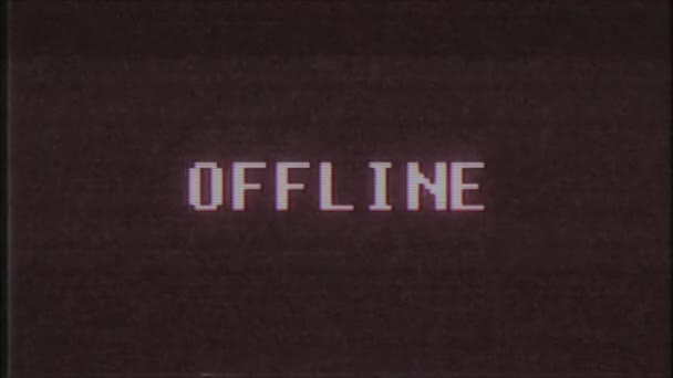 Retro videoherní Offline aplikace word text počítač tv závada rušení hluku obrazovku animace bezešvé smyčka nový kvalitní univerzální vintage pohybu dynamický animovaný pozadí barevné radostné video m
