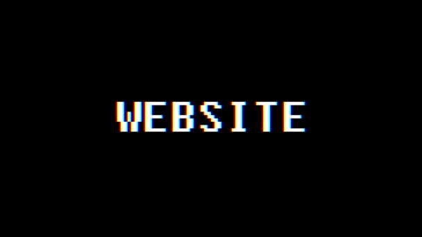 复古游戏网站 word 文本计算机电视故障干扰噪声屏幕动画无缝回路新质量通用复古运动动态动画背景多彩快乐视频 m — 图库视频影像