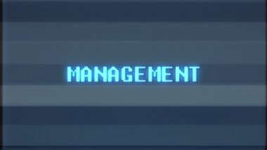 Retro videogame yönetimi word metin bilgisayar tv arıza parazit gürültü ekran animasyon sorunsuz döngü yeni kalite evrensel vintage hareket dinamik animasyonlu arka plan renkli neşeli video m