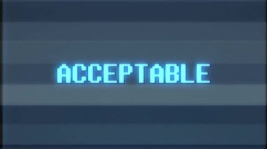 Retro video oyunu kabul edilebilir kelime metin bilgisayar tv arıza parazit gürültü ekran animasyon sorunsuz döngü yeni kalite evrensel vintage hareket dinamik animasyonlu arka plan renkli neşeli video m