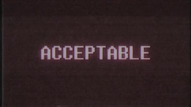 Retro video oyunu kabul edilebilir kelime metin bilgisayar tv arıza parazit gürültü ekran animasyon sorunsuz döngü yeni kalite evrensel vintage hareket dinamik animasyonlu arka plan renkli neşeli video m