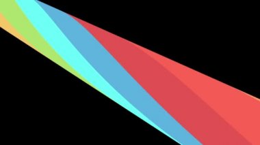 Yumuşak renkler düz 3d tüp gökkuşağı şeker sorunsuz döngü soyut şekil animasyon çapraz arka plan yeni kalite evrensel hareket dinamik animasyon renkli neşeli video görüntüleri