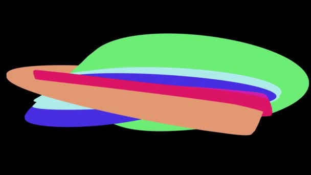 Couleurs douces plat 3D incurvé bonbons arc-en-ciel boucle sans couture forme abstraite animation fond nouvelle qualité mouvement universel dynamique animé coloré joyeuse vidéo — Video