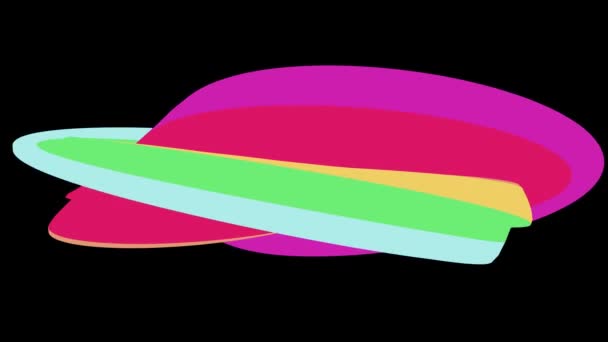 Soft colors flat 3D curved rainbow candy seamless loop abstract shape animation background new quality universal motion dynamic animated colorful joyful video footage — Stock Video