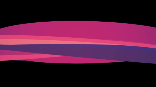 Colori tenui piatto 3D curvo linea di caramelle rosse loop senza soluzione di continuità forma astratta animazione sfondo nuova qualità universale movimento dinamico animato colorato gioioso video — Video Stock