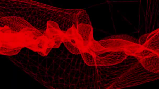 Grade Net Abstract Drawing Polygonal Soft Moving Simulation Motion Graphics — Vídeo de Stock