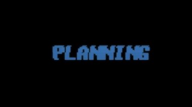 Retro videogame planlama kelime metin bilgisayar tv arıza parazit gürültü ekran animasyon sorunsuz döngü yeni kalite evrensel vintage hareket dinamik animasyonlu arka plan renkli neşeli video m