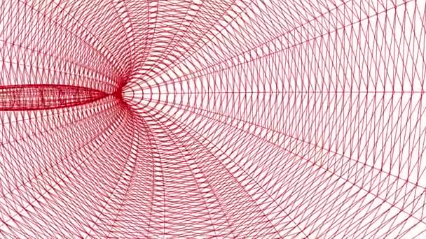 Gitternetz Tunnel abstrakt Zeichnung polygonal weich bewegen nahtlose Schleife Bewegung Grafik Animation Hintergrund neue Qualität Retro Vintage-Stil cool schön schön 4k Videomaterial — Stockvideo