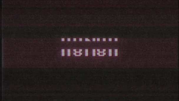 rétro jeu vidéo HONOR mot texte ordinateur tv glitch interférence bruit écran animation boucle transparente Nouvelle qualité universel vintage mouvement dynamique animé fond coloré joyeux vidéo m 