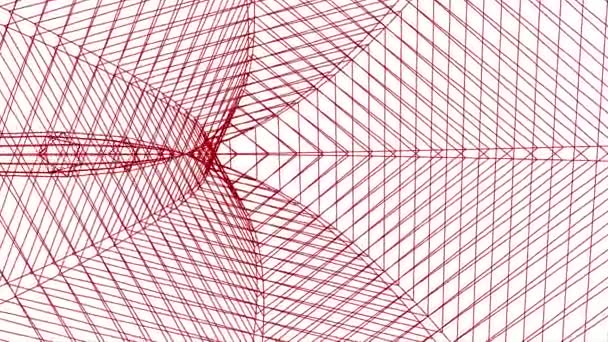 Raster netto spinnenweb tunnel abstracte tekening veelhoekige beweging graphics naadloze lus animatie achtergrond nieuwe kwaliteit retro vintage stijl cool leuke mooie 4k video-opnames — Stockvideo