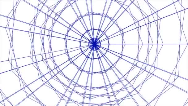 Grade net spider web tunnel abstract drawing polygonal motion graphics seamless loop animation background new quality retro vintage style cool nice beautiful 4k vídeo footage — Vídeo de Stock