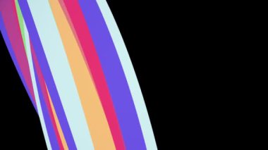 Yumuşak renkler düz 3d eğri gökkuşağı candy çizgi sorunsuz döngü soyut şekil animasyon arka plan yeni kalite evrensel hareket dinamik animasyonlu renkli neşeli video görüntüleri
