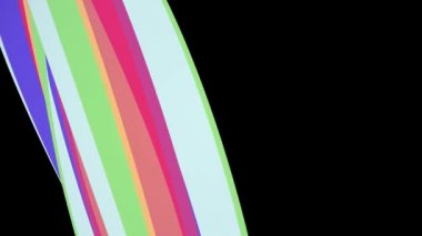 Yumuşak renkler düz 3d eğri gökkuşağı candy çizgi sorunsuz döngü soyut şekil animasyon arka plan yeni kalite evrensel hareket dinamik animasyonlu renkli neşeli video görüntüleri