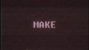 Retro video oyunu yapmak word metin bilgisayar tv arıza parazit gürültü ekran animasyon sorunsuz döngü yeni kalite evrensel vintage hareket dinamik animasyonlu arka plan renkli neşeli video m