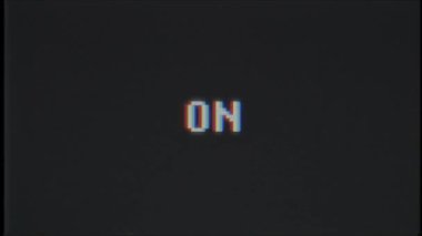 Retro videogame kelime metin bilgisayar tv arıza parazit gürültü ekran animasyon sorunsuz döngü yeni kalite evrensel vintage hareket dinamik animasyonlu arka plan renkli neşeli video m