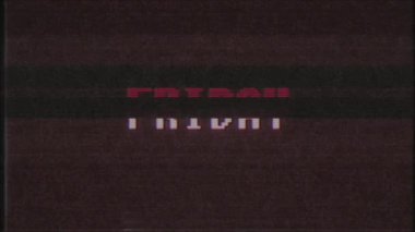 Retro videogame Cuma kelime metin bilgisayar tv arıza parazit gürültü ekran animasyon sorunsuz döngü yeni kalite evrensel vintage hareket dinamik animasyonlu arka plan renkli neşeli video m