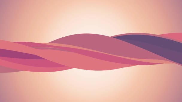 Měkká plochá 3d barvy zakřivené candy linie bezešvé smyčka abstraktní obrazec animace pozadí nové kvalitní univerzální pohyb dynamické animované barevné radostné videozáznam — Stock video