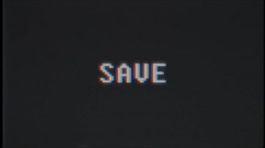 word metin bilgisayar tv arıza müdahale kaydet Retro video oyunu gürültü ekran animasyon sorunsuz döngü yeni kalite evrensel vintage hareket dinamik animasyonlu arka plan renkli neşeli video m