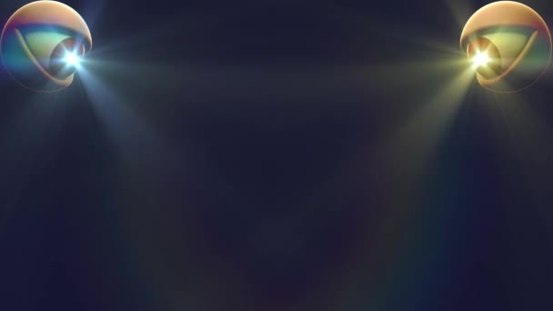 Olhos com luz YELLOW BRANCO feixe de luz raios de fundo loop animação Nova qualidade dinâmica universal animado colorido alegre agradável legal vídeo metragem — Vídeo de Stock