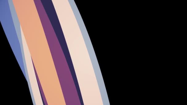 Colores suaves 3D curva línea de dulces lazo sin costuras forma abstracta animación fondo nueva calidad movimiento universal dinámico animado colorido alegre video metraje — Vídeo de stock