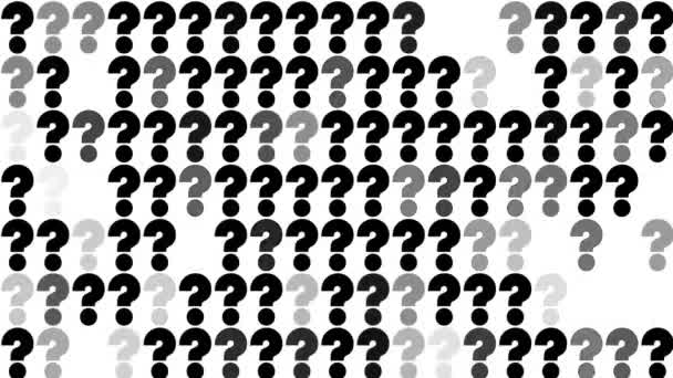 Many question marks blinking seamless loop animation background new dynamic joyful video footage — Stock Video