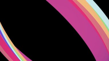 3d çapraz gökkuşağı kavisli çerçeve şeker hattı sorunsuz döngü soyut şekil animasyon arka plan yeni kalite evrensel hareket dinamik animasyonlu renkli neşeli video görüntüleri yumuşak renkler düz
