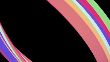 3d çapraz gökkuşağı kavisli çerçeve şeker hattı sorunsuz döngü soyut şekil animasyon arka plan yeni kalite evrensel hareket dinamik animasyonlu renkli neşeli video görüntüleri yumuşak renkler düz